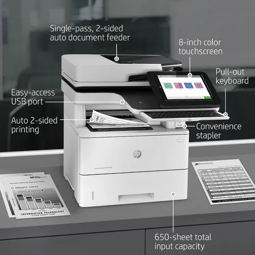 Vista 2 de HP LaserJet Enterprise MFP M528c Impresora monocromática todo en uno con Ethernet integrado e impresión de 2 caras (1PV66A)