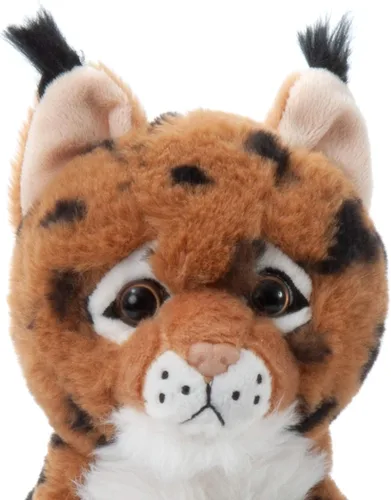 Vista 8 de The Petting Zoo Peluche Bobcat, regalos para niños, animales salvajes del zoológico Onez, juguete de peluche Bobcat de 9 pulgadas