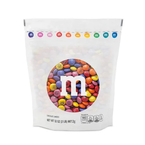 Vista 4 de M&M'S Cinco De Mayo - Caramelo de chocolate con leche, bolsa resellable a granel de 2 libras Real Milk Chocolate, Printed Fiesta Graphics, Holiday