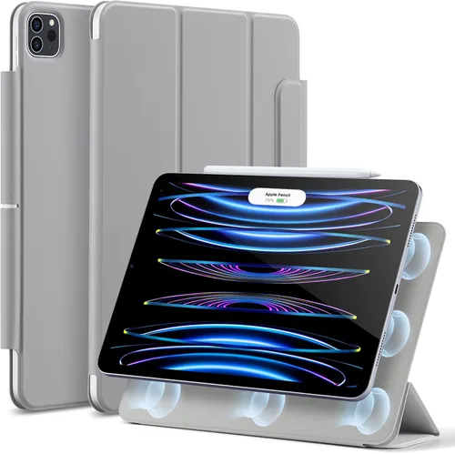 Vista 29 de ESR Funda para iPad Pro de 11 pulgadas, iPad Pro 11 Funda Folio (2022/2021/2020, 4ª/3ª/2ª generación), conexión magnética conveniente, soporte de 2