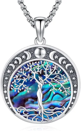 Vista 9 de Joyería Mágica para Mujeres y Hombres Nudo de Bruja Plata 925 Original Collar de Nudo de Bruja Tetragrammaton Hecate Collar Lilith Collar Pentagrama