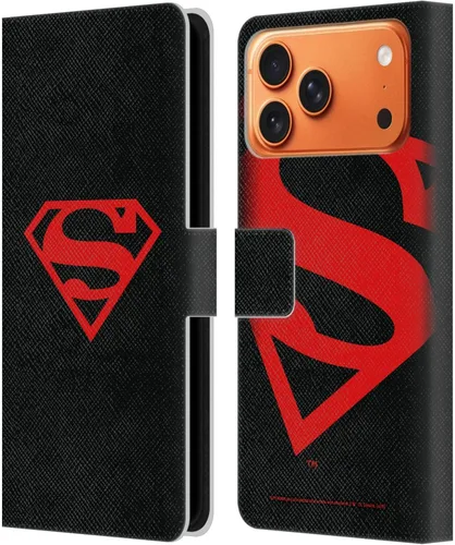 Vista 172 de Head Case Designs Funda de piel con licencia oficial de Superman DC Comics con logotipos negros y rojos compatible con Apple iPhone 11