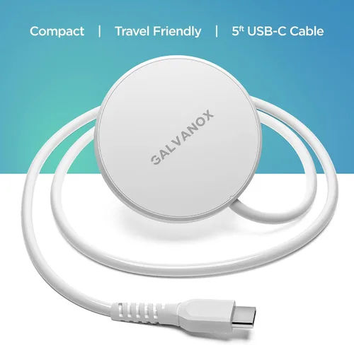 Vista 4 de Galvanox Reloj + cargador inalámbrico magnético para iPhone (compatible con MagSafe) carga Apple Watch Series 4/5/6/7/8 y iPhone 15/15 Pro Max, 14