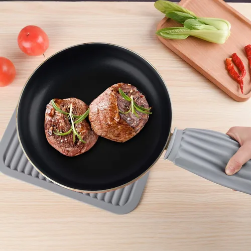 Vista 6 de Salvamanteles de silicona para ollas calientes y sartenes, almohadillas calientes para cocina, salvamanteles versátiles para platos calientes