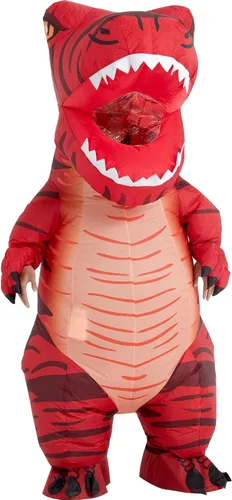 Vista 8 de Disfraces de dinosaurio para adultos, disfraz inflable para adultos, disfraz de Trex inflable, disfraces de Halloween para hombres y mujeres