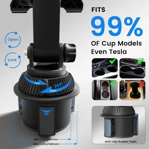 Vista 5 de OHLPRO Soporte universal para tablet de coche para camión, soporte universal para iPad Pro Air Mini de 7 a 11 pulgadas, Galaxy Tab, brazo ajustable