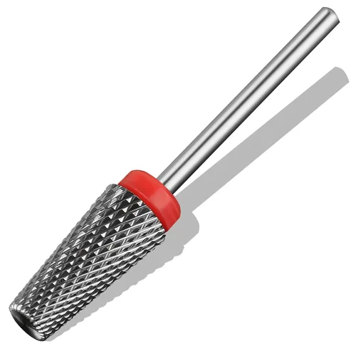 Vista 8 de Broca de carburo de tungsteno 5 en 1, broca de uñas electrónica de barril cónico para uñas de gel acrílico, eliminación de forma de uñas doble