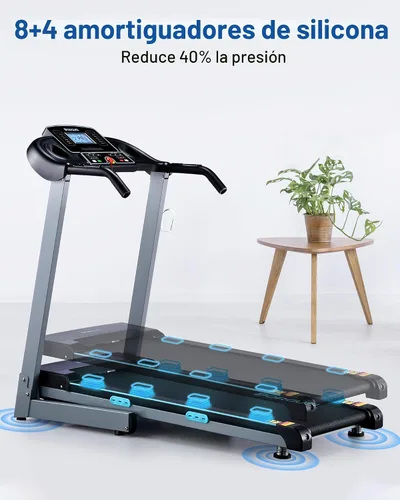 Vista 5 de BORGUSI Cinta de correr con inclinación automática, capacidad de 300 libras, cinta de correr eléctrica plegable de 3.0 HP de hasta 8.5 MPH