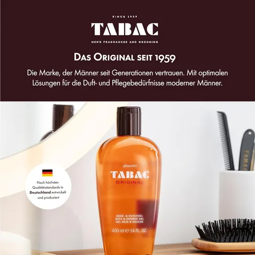 Vista 8 de Tabac Original Maurer & Wirtz Gel de baño y ducha para hombre, 16 onzas