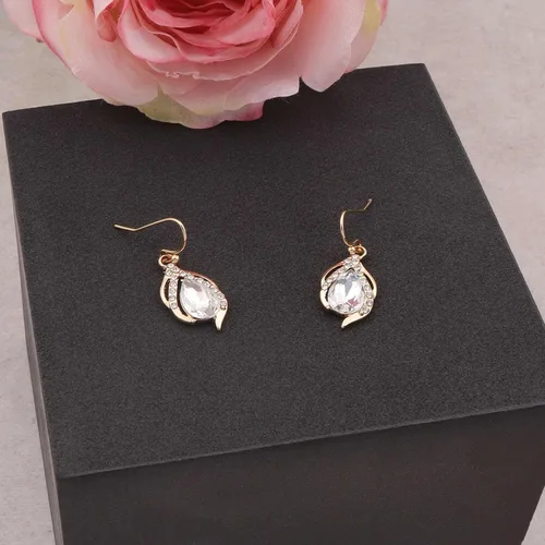 Vista 5 de ZHUWE Juego de joyas de dama de honor para mujeres y niñas, 1-4-6-8 juegos de collar de lágrima para regalo de boda y fiesta, Metal Zinc Vidrio, No