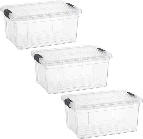 Vista 76 de Superio Mini contenedor de almacenamiento de plástico para crayón, suministros de arte y estuche de costura, organizador pequeño apilable