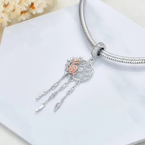 Vista 2 de MBSUUH Dream CatcherPineapplePantherMonkeyHouse Charms for Bracelets 925 Sterling Silver Jewelry Gifts for Women Wife Mom