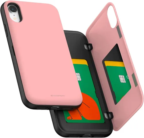 Vista 21 de GOOSPERY Funda para iPhone 8 Plus, iPhone 7 Plus con tarjetero y protector de doble capa, color negro