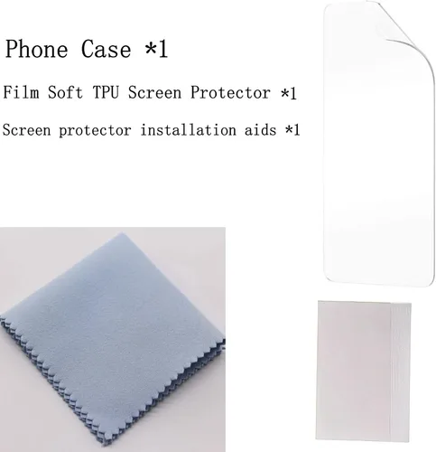 Vista 4 de jioeuinly Nokia C200 - Funda compatible con Nokia C200 N151DL + protector de pantalla de TPU suave DJS