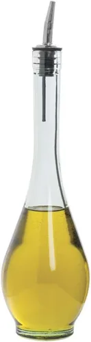 Vista 2 de TableCraft H931 Siena Botella de aceite de vidrio tinte verde de 16 onzas
