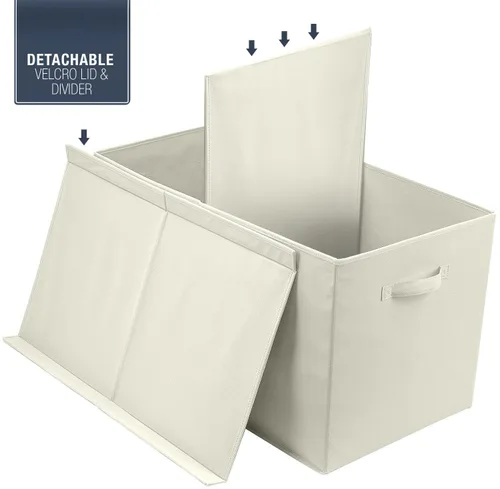 Vista 3 de Sorbus Baúl de juguetes con tapa abatible, almacenamiento plegable para niños, para guardería, sala de juegos, armario, organización del hogar