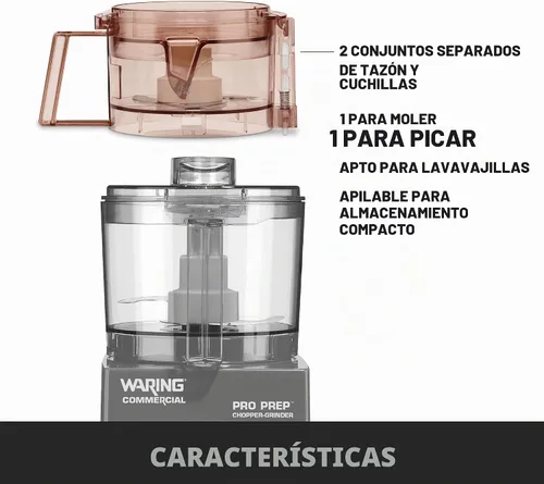 Vista 4 de Waring (WCG75) Procesador de alimentos de 3 tazas