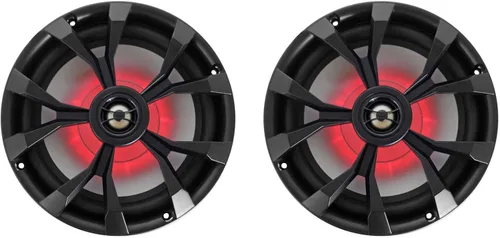 Vista 2 de Rockville Paquete RKL80MB: Par RKL80MB 8 "900W Marine Wakeboard LED Tower Altavoces-Negro, Par MAC80B 7.7" Negro Aluminio Wakeboard Altavoces Pods