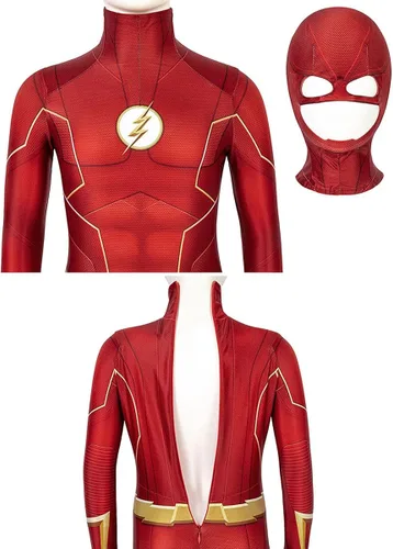 Vista 5 de Disfraz de superhéroe de Halloween para niños, traje de cosplay Zentai, overol para niños