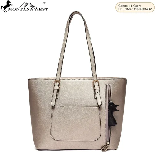 Vista 5 de Montana West Bolso de mano para mujer bolso de hombro de cuero vegano tamaño grande y mediano juego de 2 monederos