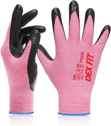 Vista 11 de DEX FIT Nitrile Work Gloves FN330,Stretch Fit, Touchscreen, Power Grip in Wet & Oily Conditions, Men & Women