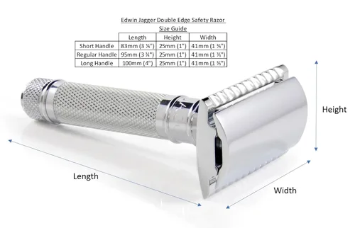 Vista 2 de Edwin jagger – Lined chapado en cromo. Double-edge Seguridad de afeitar