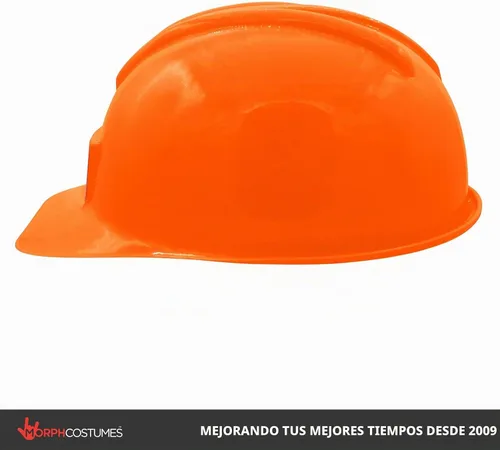 Vista 5 de Casco de construcción de plástico para adultos, sombrero duro de ingeniero, accesorio de disfraz de trabajador de carretera de constructor