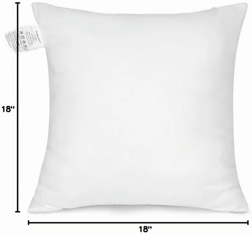 Vista 10 de OTOSTAR Juego de 4 cojines cuadrados de 18 x 18 pulgadas, para sofá, cama, cojines decorativos para interiores, color blanco Paquete de 4