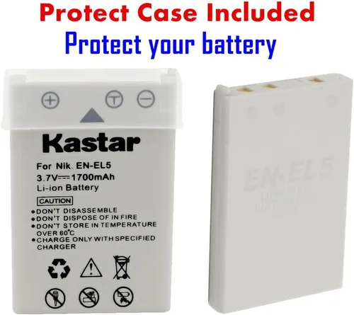 Vista 2 de Kastar Batería para Nik EN-EL5, ENEL5, MH-61 y Nik Coolpix 3700, 4200, 5200, 5900, 7900, P3, P4, P80, P90, P100, P500, P510, P520, P530, P5000