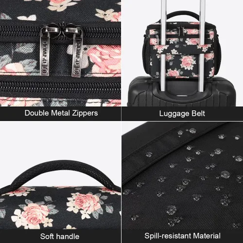 Vista 6 de DOMISO Bolsa para cámara Bolsa de hombro impermeable antichoque, flor