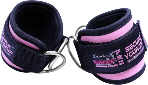Vista 17 de Correas de tobillo para máquinas de cable con doble anillo en D, puños de neopreno premium ajustables para mejorar piernas, abdominales y glúteos