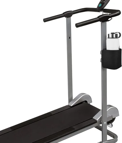 Vista 6 de Xxerciz Portavasos para cinta de correr con dos correas ajustables, soporte para botella de agua para barra vertical de cinta de correr, soporte
