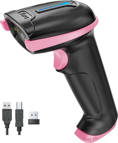 Vista 11 de Tera Escáner de Códigos de Barras Inalámbrico Versátil 2-en-1 (2.4Ghz Inalámbrico + USB 2.0 Con Cable) con Indicador de Nivel de Batería, Distancia