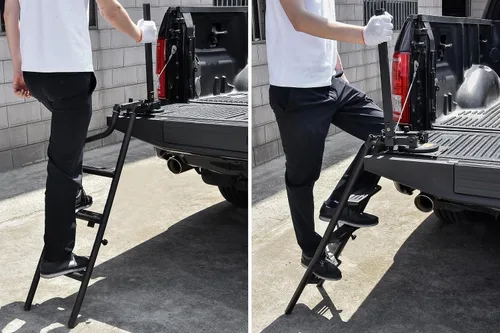 Vista 4 de Escalera universal giratoria para puerta trasera de 45 pulgadas con asa