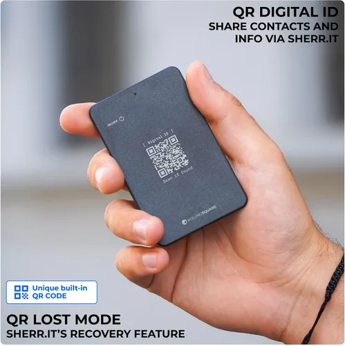 Vista 6 de Rolling Square AirCard Dual - Rastreador de billetera Bluetooth - Compatible con Apple iOS Find My y Google Android Find Hub - Carga inalámbrica