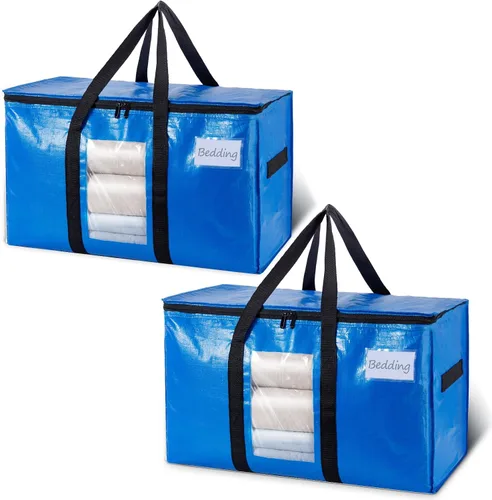 Vista 44 de TAILI - Bolsas de mudanza extra grandes, paquete de 10 bolsas negras resistentes para almacenamiento con ventana visible, asas envolventes