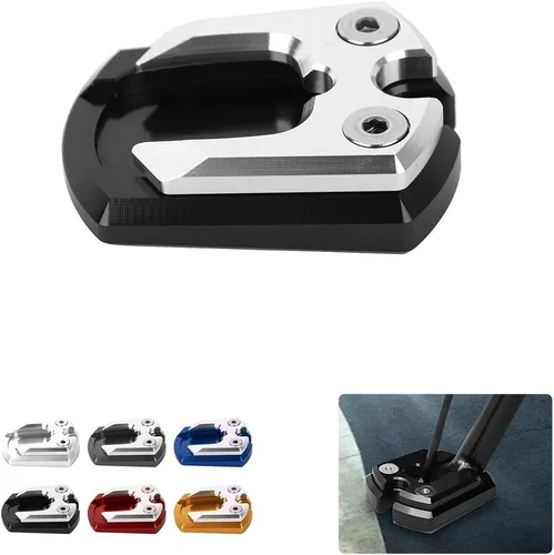 Vista 2 de Accesorios de la motocicleta Pie lateral Soporte de bicicleta Kickstand Pad para Yamaha Xmax 125 250 300 (negro)