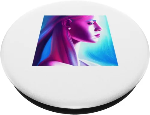 Vista 2 de Retrowave Synthwave 80s Design For The Eighties Music Lovers PopSockets Swappable PopGrip