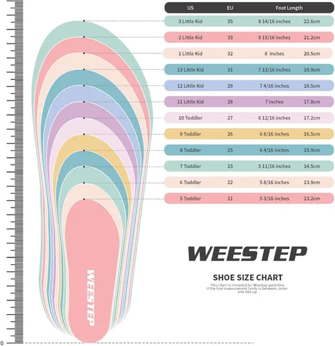 Vista 6 de Weestep - Tenis deportivos para niñas y niños pequeños fáciles de poner