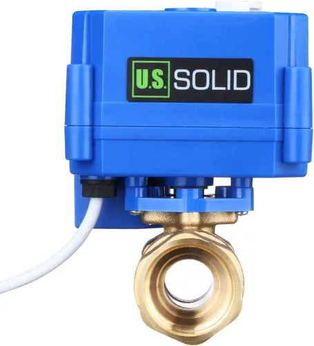 Vista 17 de Válvula de bola motorizada de 1/2 pulgada U.S. Solid Brass 9-24V AC/DC de 3 cables con cierre automático de puerto completo con anulación manual