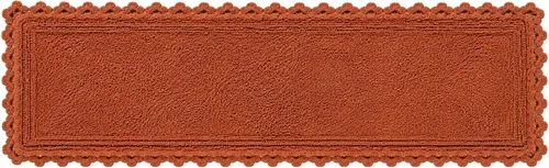 Vista 30 de Royal Blaze Tapete de baño de algodón rojo, reversible, pequeño ovalado de 18 x 26 pulgadas, lavable y decorativo