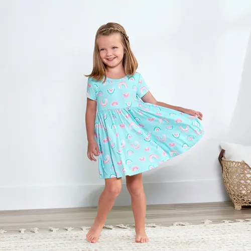 Vista 3 de Gerber Vestido de manga corta suave para bebé niña de talla única, con viscosa hecho de eucalipto