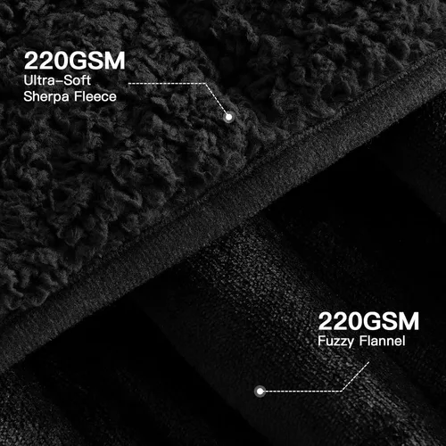 Vista 2 de Lofus Manta pesada para adultos (15 libras, 48 x 72 pulgadas), manta pesada lavable a máquina, mantas suaves con peso para aliviar el estrés y Negro
