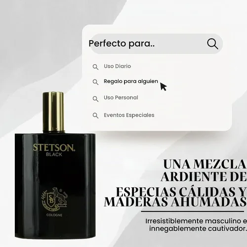 Vista 6 de Stetson Colonia negra para hombre en aerosol 3.4 onzas