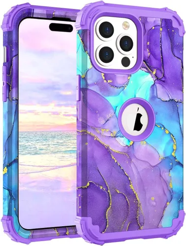 Vista 120 de Hocase Funda para iPhone SE 2022/2020, resistente a prueba de golpes, de plástico duro+goma de silicona, funda protectora híbrida para iPhone SE