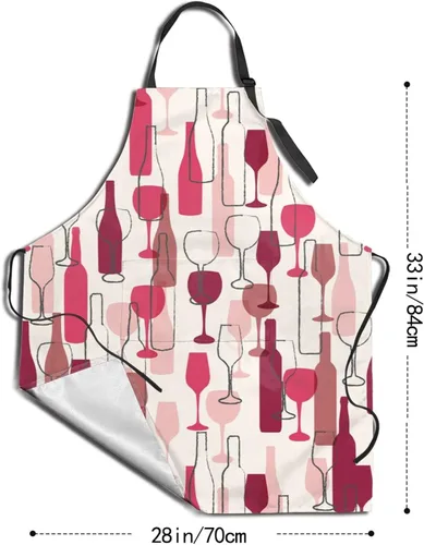Vista 5 de Delantal ajustable impermeable para hombres y mujeres, chef, cocina, barbacoa, parrilla