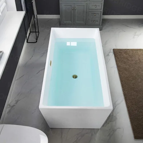Vista 14 de WOODBRIDGE BTA1512-BG-Drain &O + PILLOW BAÑERA, con secador dorado cepillado