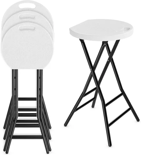 Vista 14 de 5Rcom Taburetes Plegables, Paquete de 1 Taburetes Portátiles con Asa, Taburete Plegable para Adultos con Patas de Marco de Acero Resistente