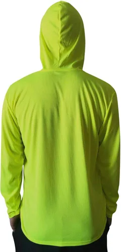 Vista 2 de Glory Max Camisetas de trabajo de seguridad de alta visibilidad de manga larga con capucha 2 piezas
