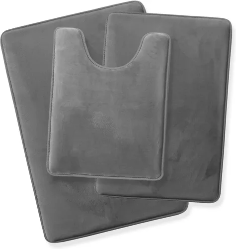 Vista 19 de Clara Clark Alfombra de Baño 24" x 17" - Alfombras de Baño, Tapete de Baño de Espuma Viscoelástica, Afelpado, Acogedor, Ultra Suave, Antideslizante